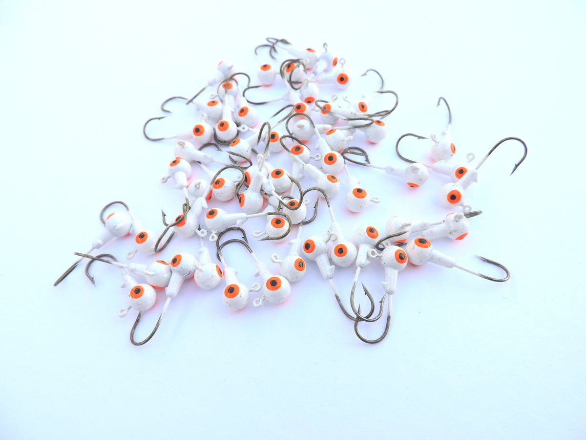 Fishing Jig Heads 50 Pack - Sharp, Durable Artificial Lures for Crappie & Bass