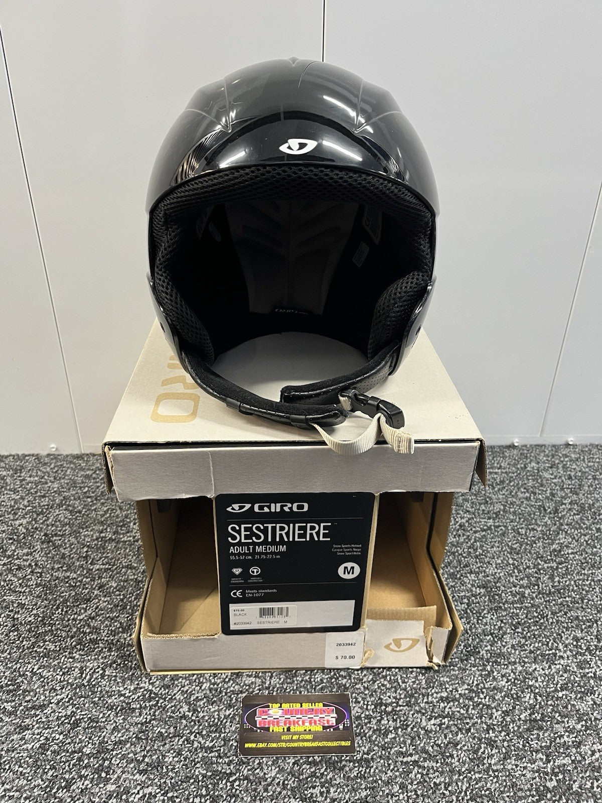 Adult Ski Helmet - Black Giro Sestriere for Skiing & Snowboarding