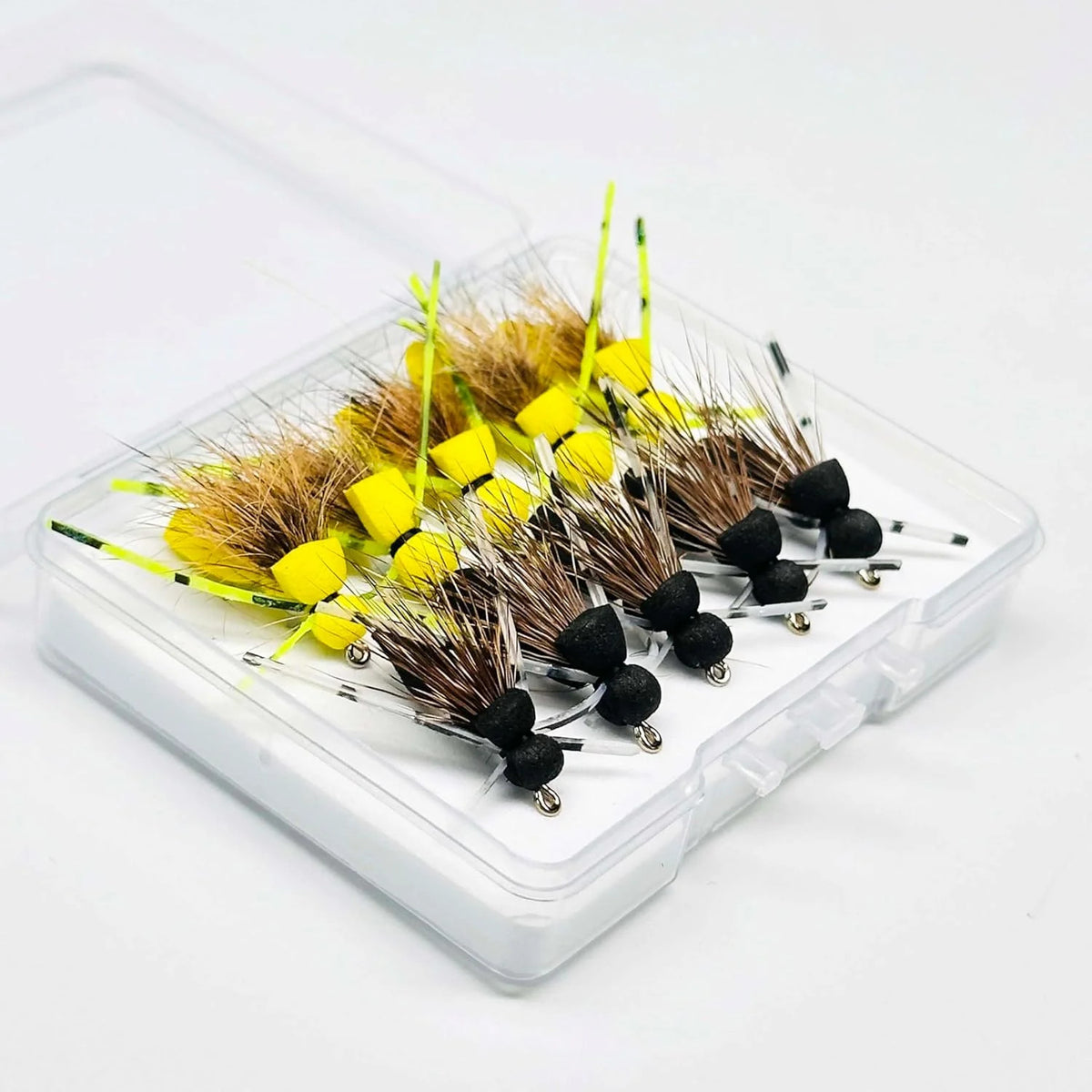 10 Pcs Fly Fishing Lures Dry Flies Mayfly Foam Body Topwater Baits for Trout Bass Salmon