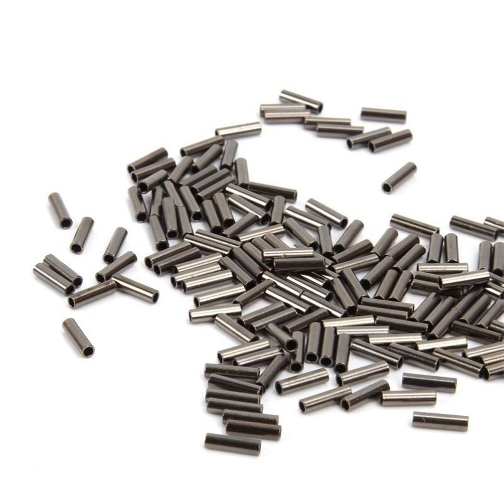 100 Pcs Brass Crimp Sleeves for Fishing Line and Leader Rigging