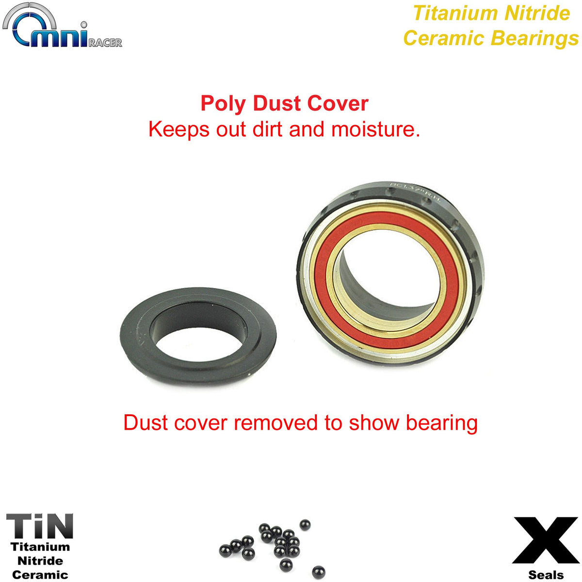 Lightweight Bicycle Bottom Bracket with Ti Ceramic Bearings - Dura Ace Compatible