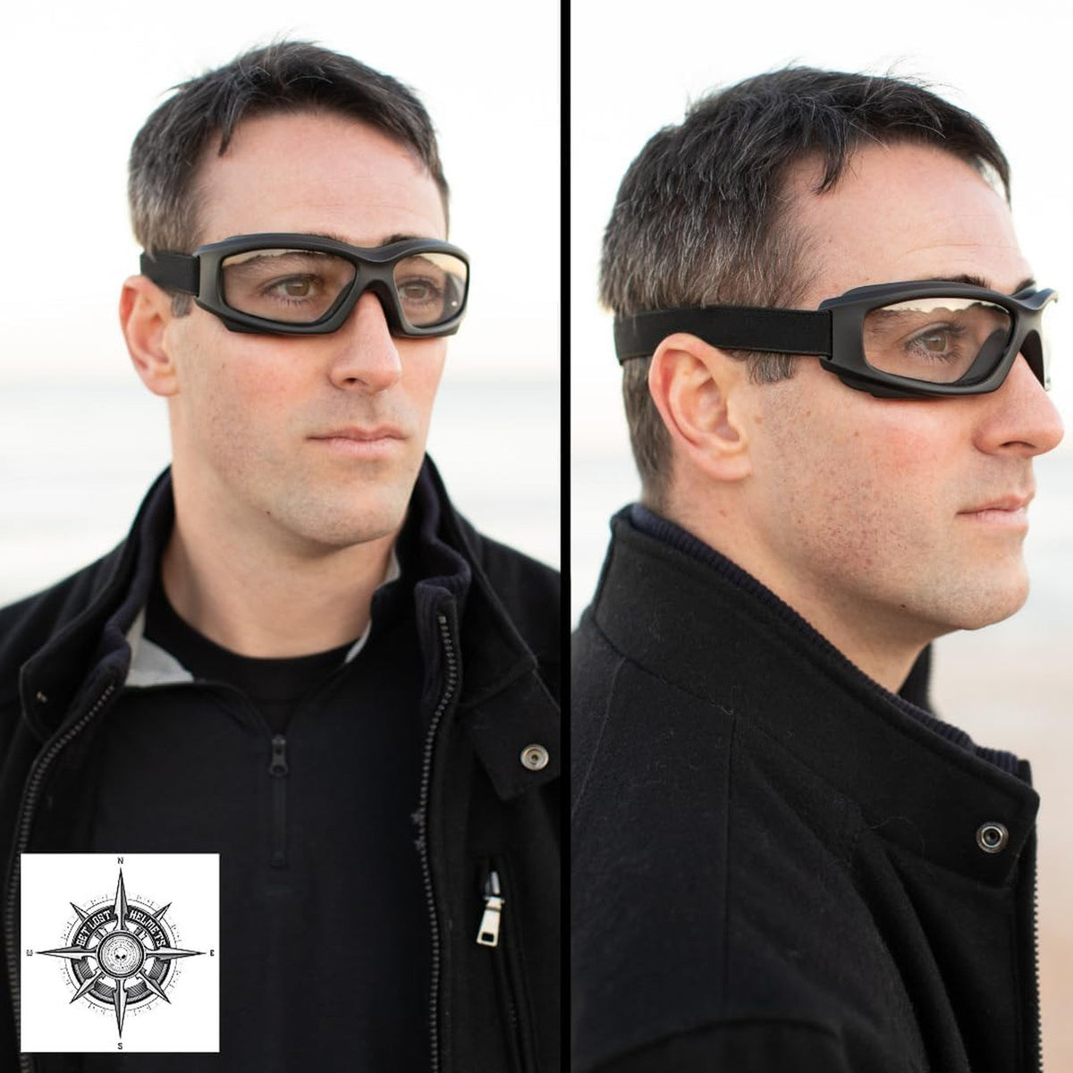Photochromic Motorcycle Goggles Heavy Duty Polyurethane Frame Scratch Resistant