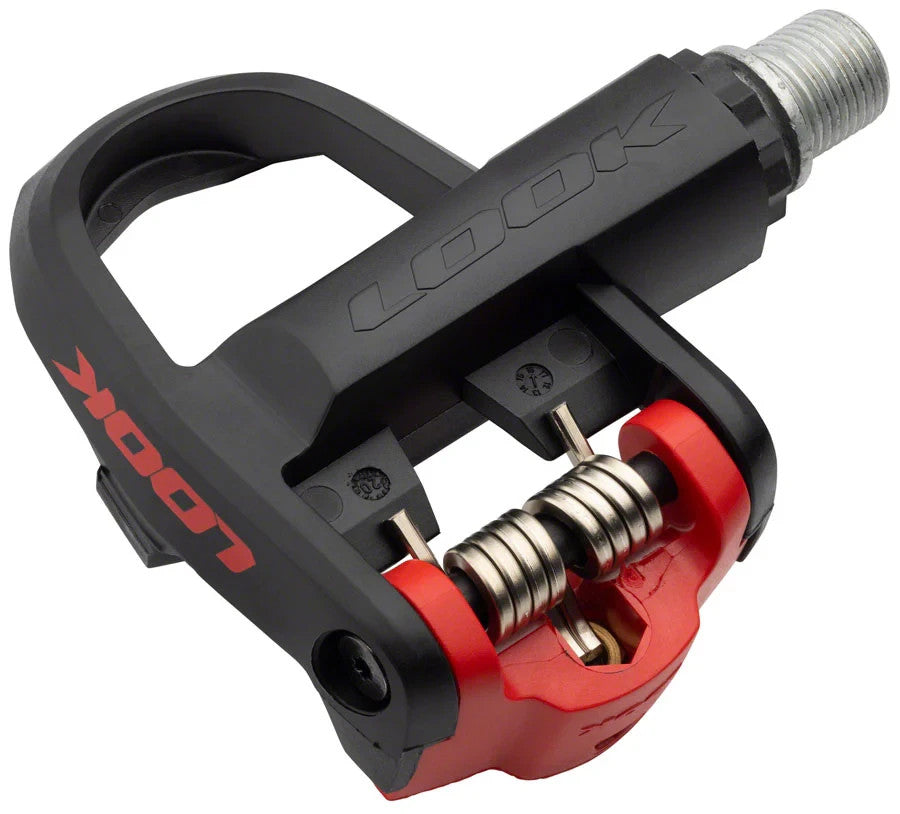 Road Bike Pedals with Cleats - LOOK KEO CLASSIC 3 Black & Red