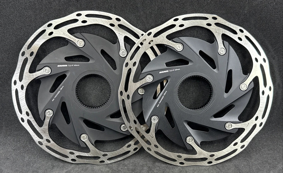 Pair of 160mm Bicycle Disc Brake Rotors - Center Lock Mount, High Performance