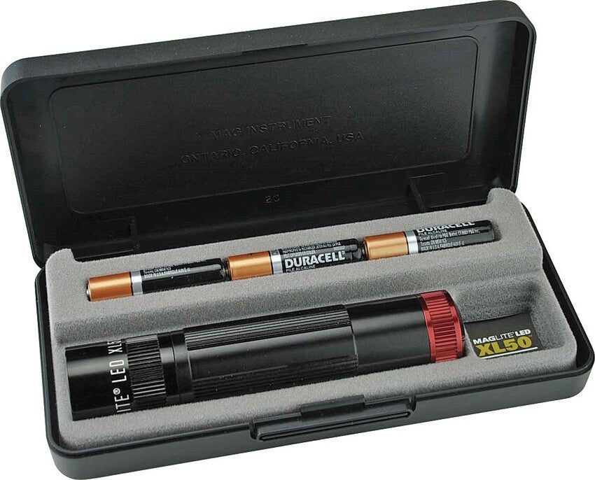 LED Flashlight with Red Light and Impact-Resistant Aluminum Body - 114 Lumens