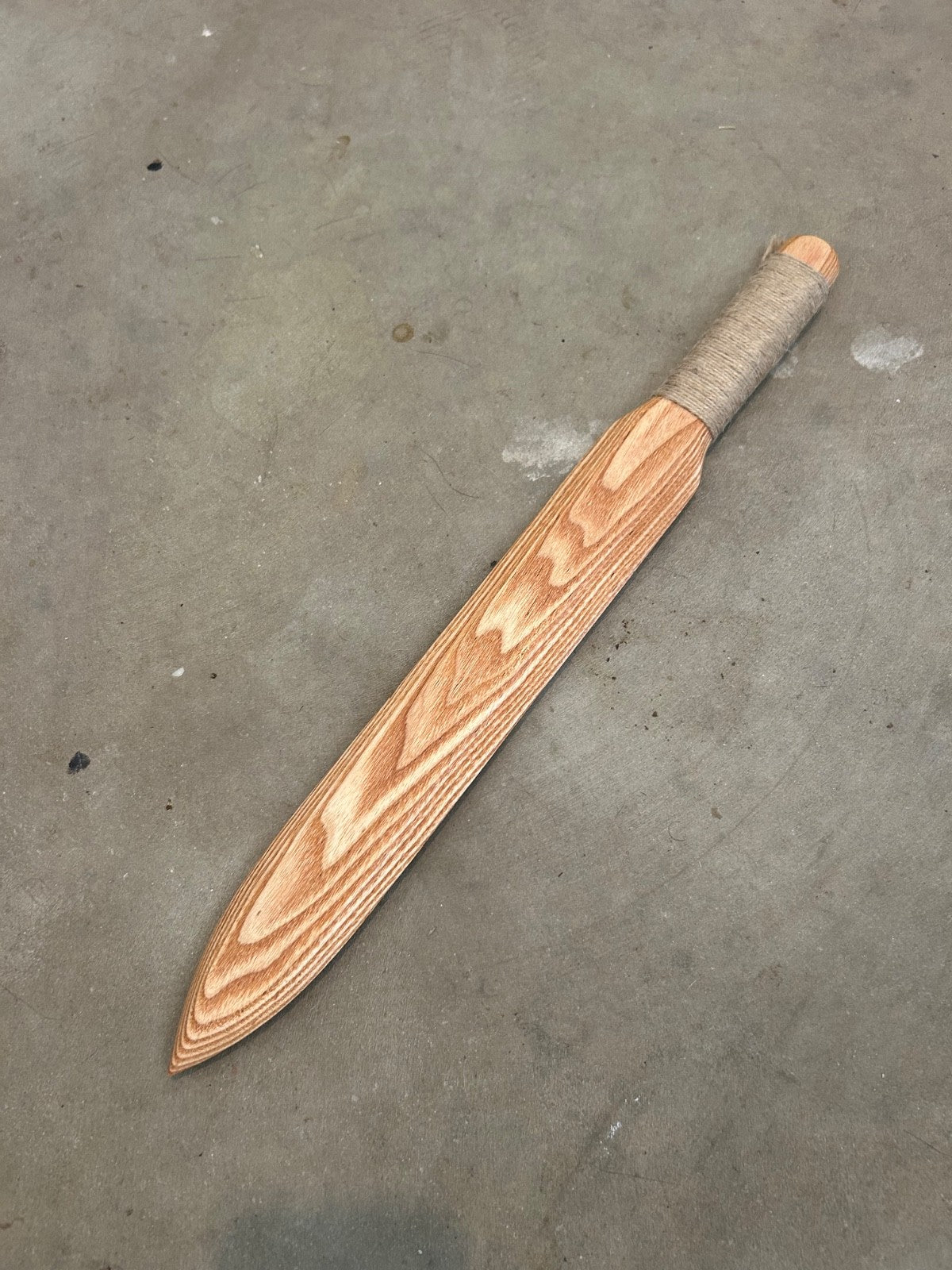 Handmade Wooden Fighting Knife Dagger 18 Inch Coffee Nut Martial Arts Weapon