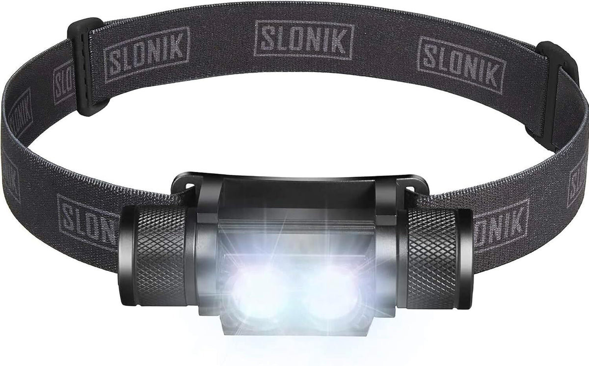 Rechargeable LED Headlamp 500 Lumens Waterproof Lightweight Adjustable Angle