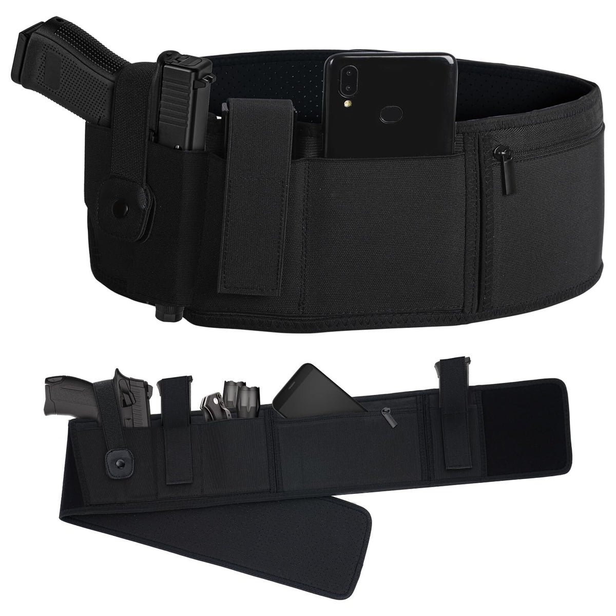 Concealed Carry Belly Band Holster for Most Pistols and Revolvers