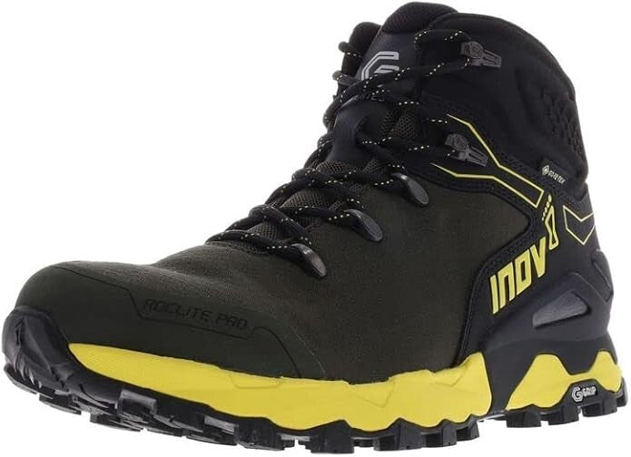 Men's Hiking Boots Waterproof Gore-Tex Pro G 400 Roclite Shoes Black Yellow