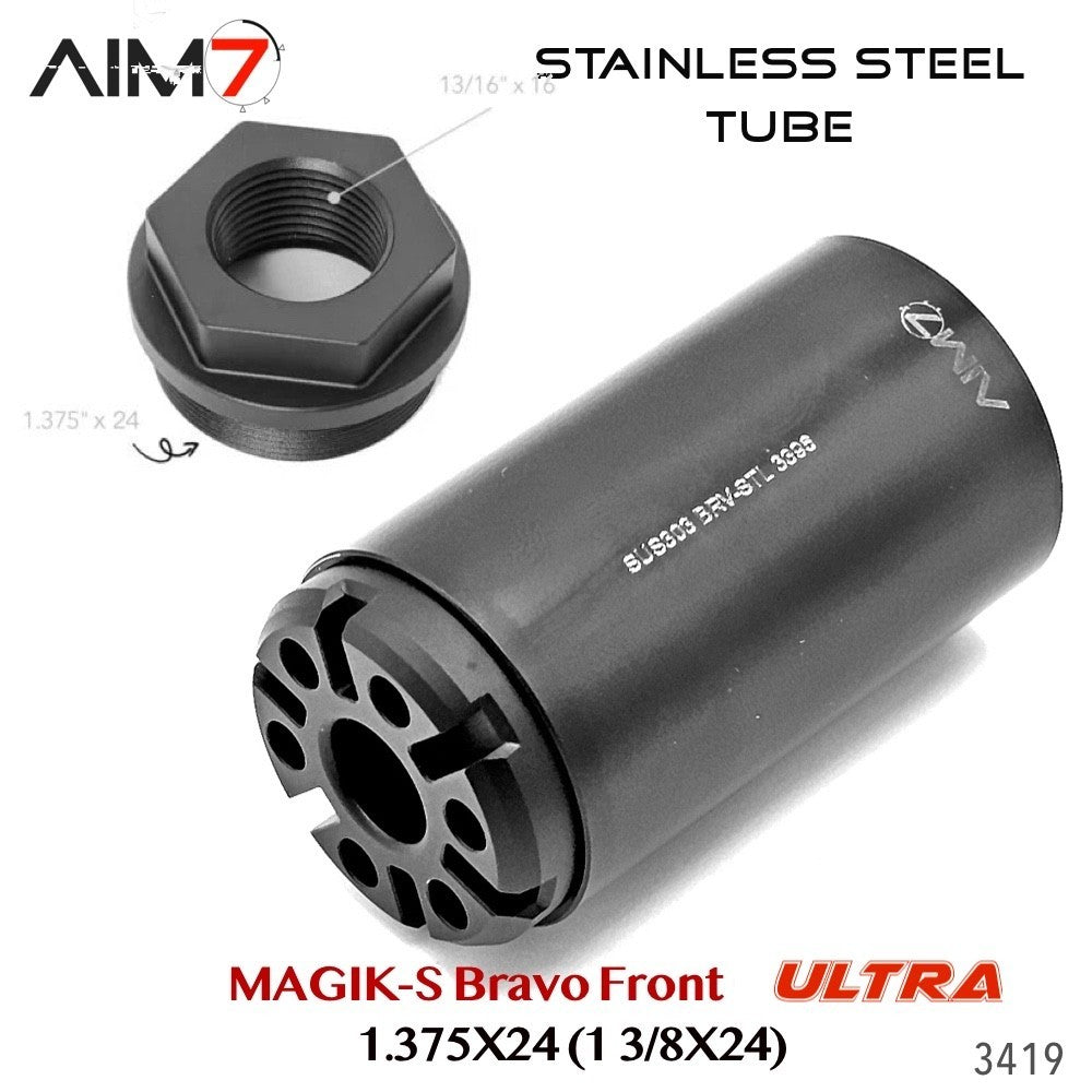Modular Tube Assembly 1.375x24 HUB for Bravo-Pattern Systems - Stainless Steel