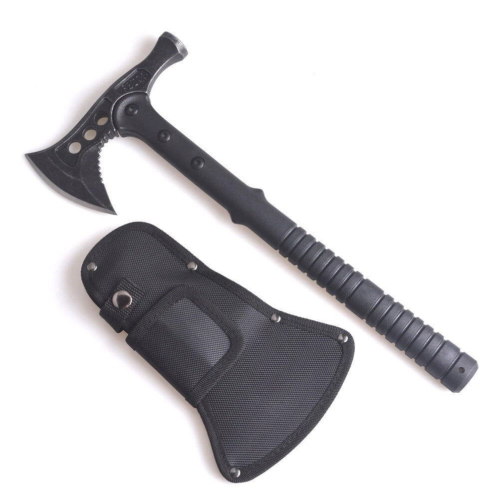 16-Inch Tactical Camping Hatchet with Nylon Fiber Handle and Sheath