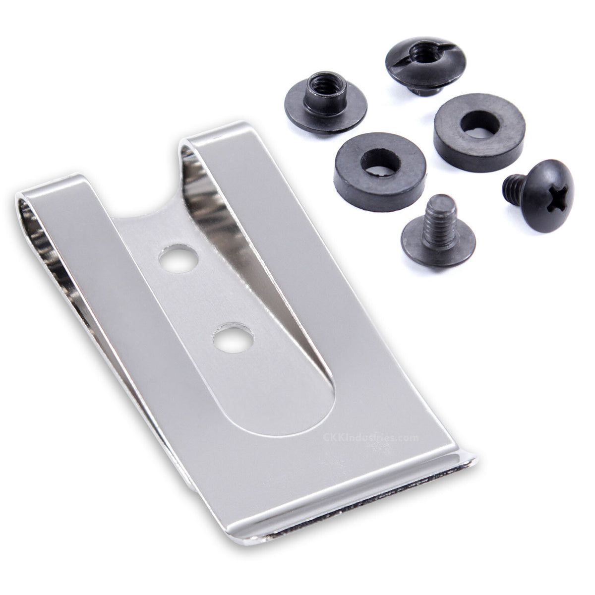 Universal Metal Belt Clips Model 2 with Mounting Hardware for Holsters