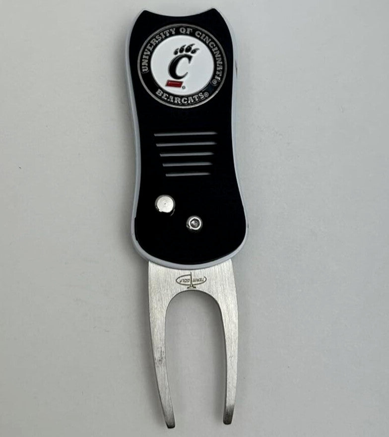 Golf Divot Repair Tool with Removable Ball Marker - Cincinnati Bearcats