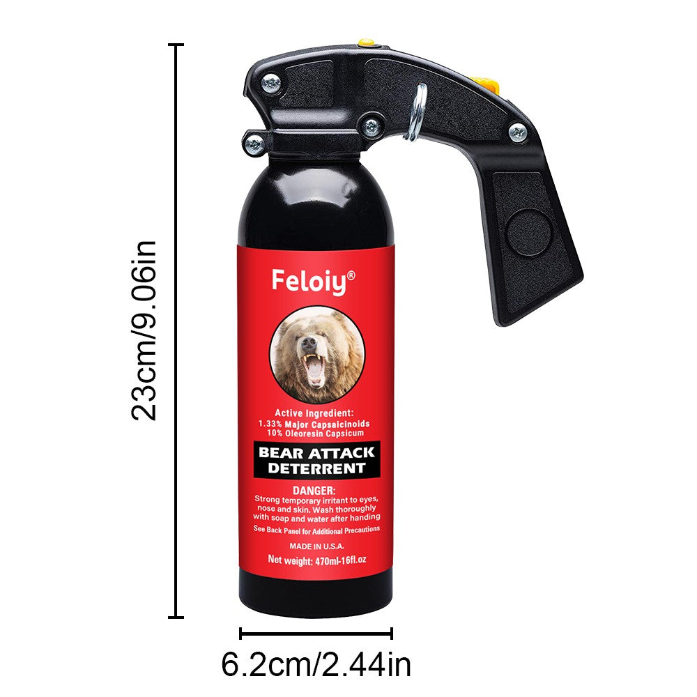 16oz Bear Spray Repellent with Holster - Powerful Wildlife Deterrent