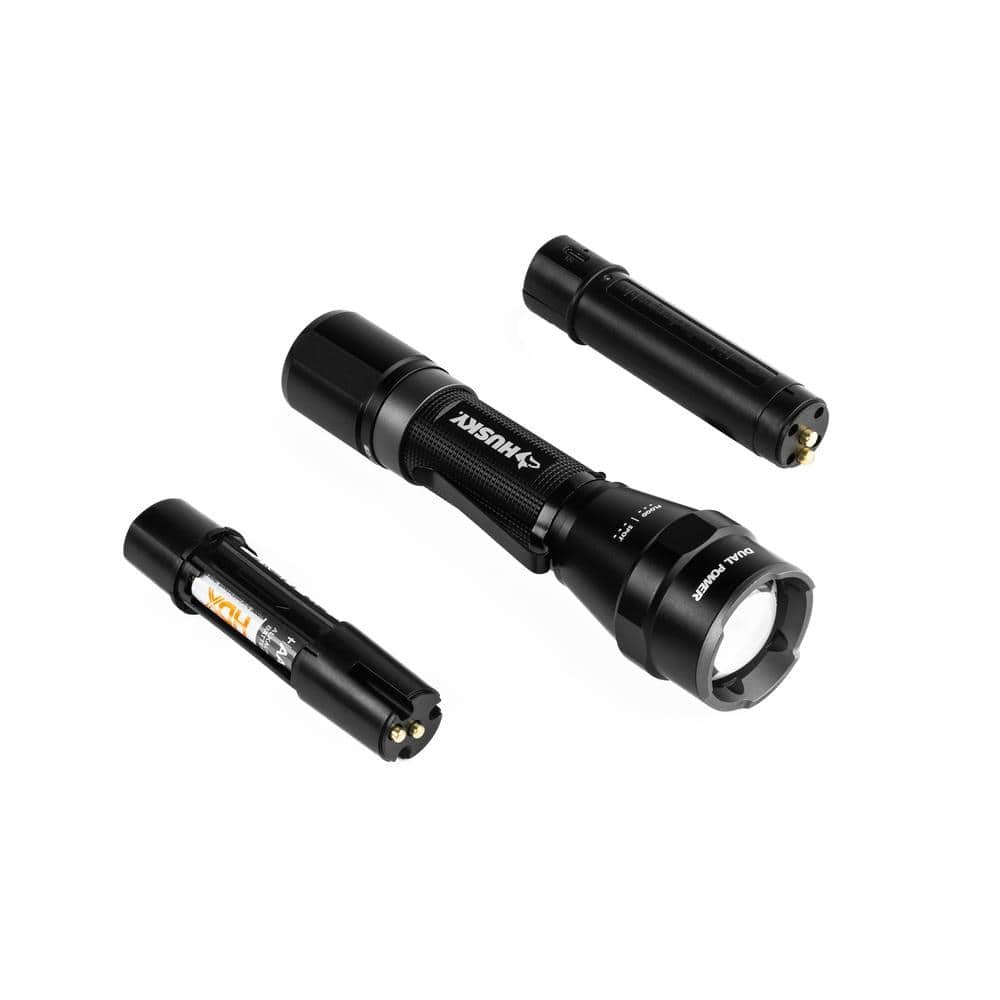 Rechargeable LED Tactical Flashlight 1800 Lumens Focus & Dual Power