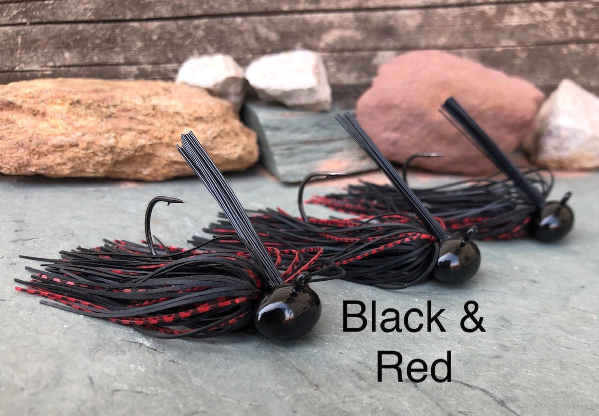 Bass Fishing Football Jigs Set - Multiple Colors & Weights