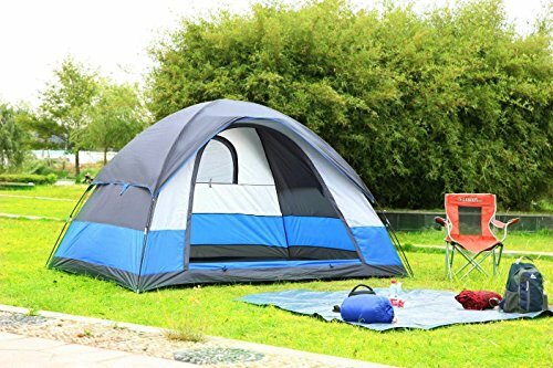 Water Resistant Family Camping Tent for 5 Persons, 3-Season Dome Shelter with Carry Bag