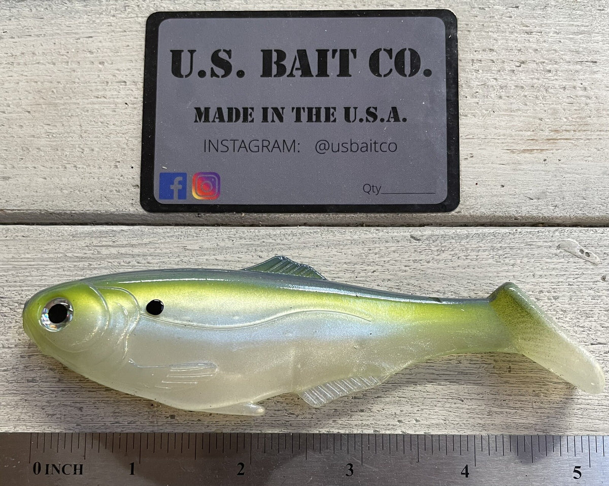 5-Inch Weedless Shad Swimbait - Sexy Shad Color for Freshwater Fishing