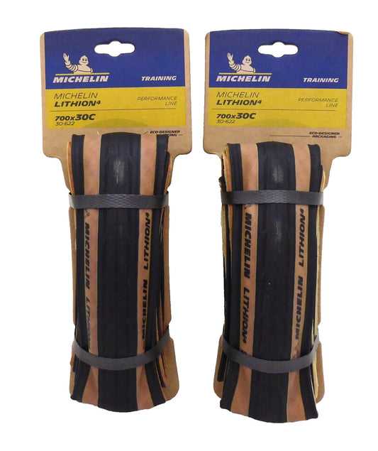 Michelin Lithion 4 Road Bicycle Tire Pair 700x30C Folding Clincher MAGI-X