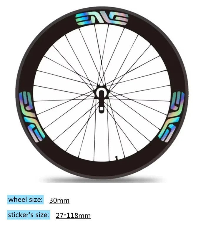 Set of 14 Bicycle Rim Stickers for Road Bike Wheel Customization - Multiple Sizes