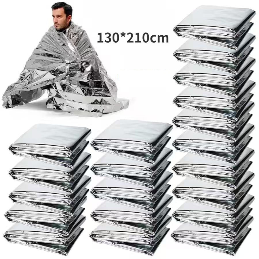 Emergency Thermal Blanket 82 x 52 Inches for Survival Safety - 1 3 5 Pack