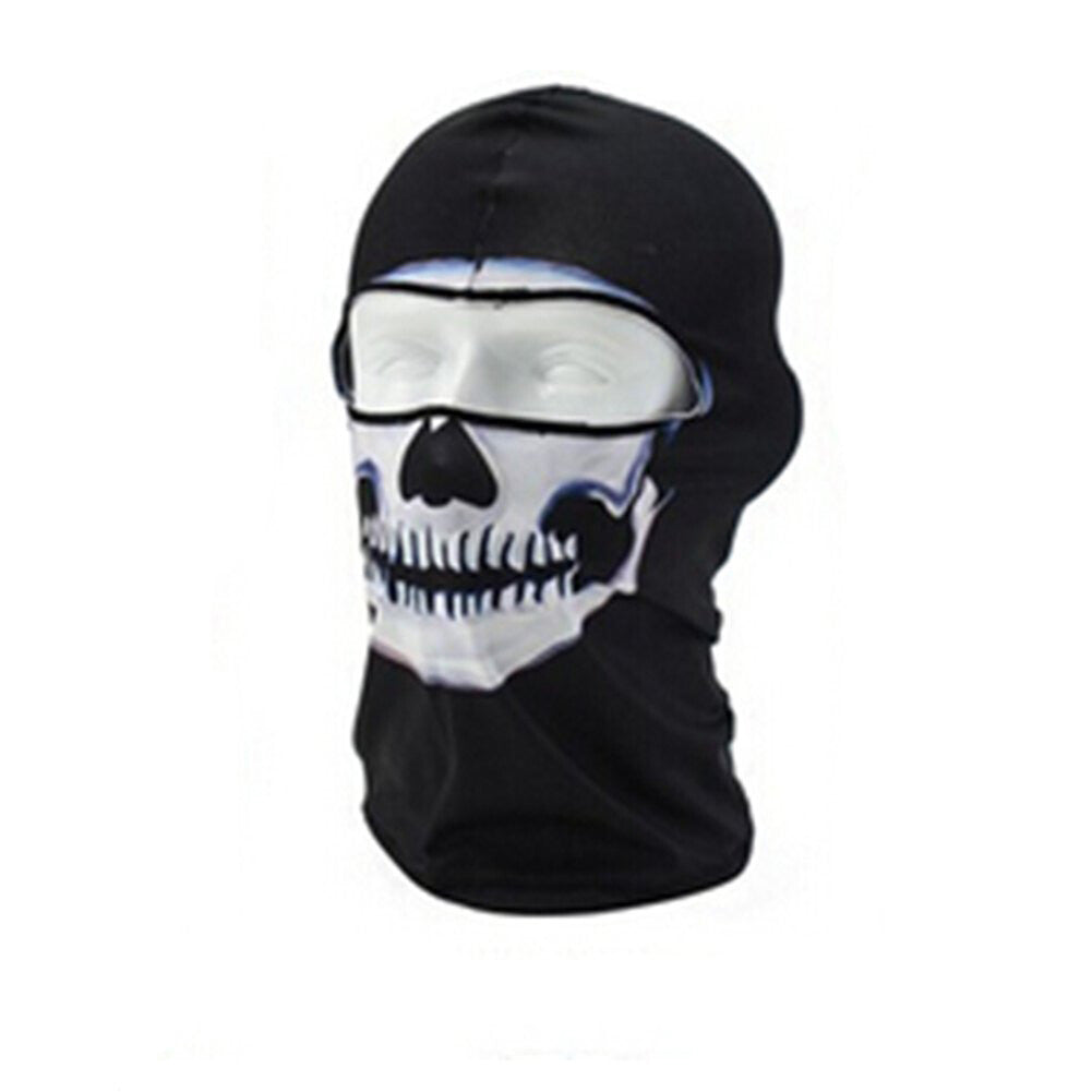 Full Face Balaclava Mask with Skull Print for Outdoor Sports & Tactical Use