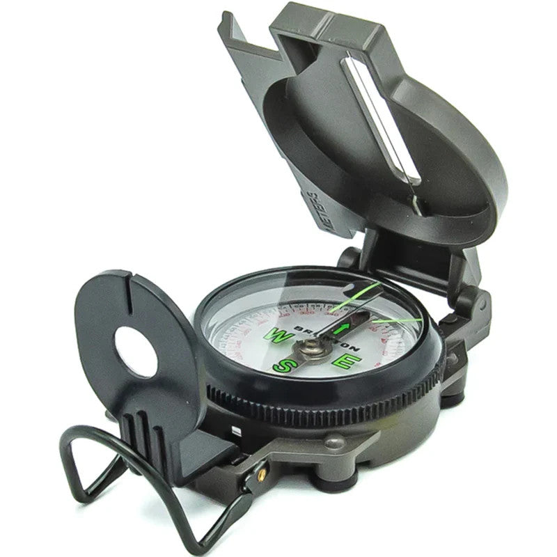 Military-Style Lensatic Compass for Hiking and Camping Navigation