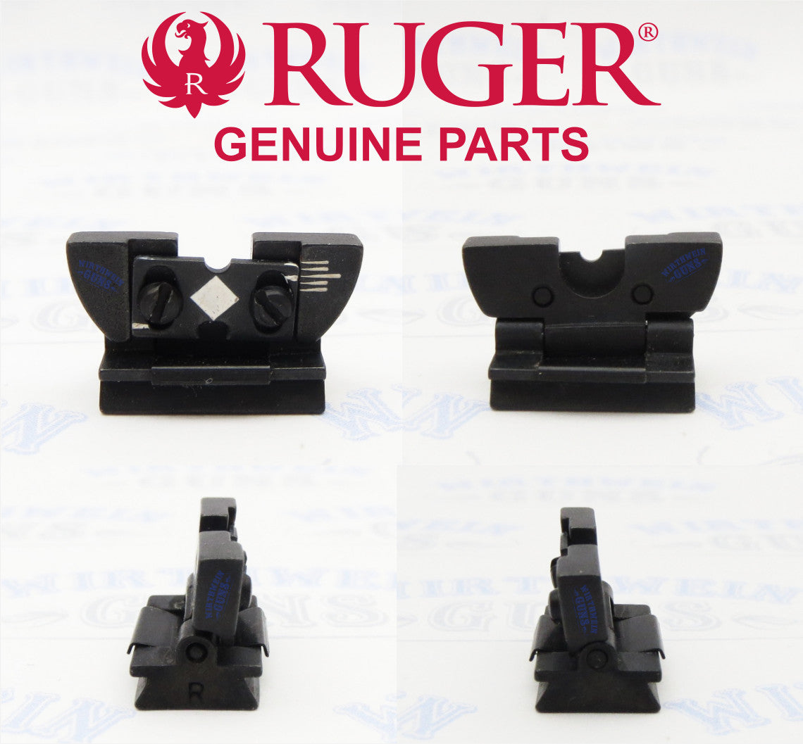 Adjustable Rear Sight for 10-22 Rifle with Dovetail Mount and White Lines
