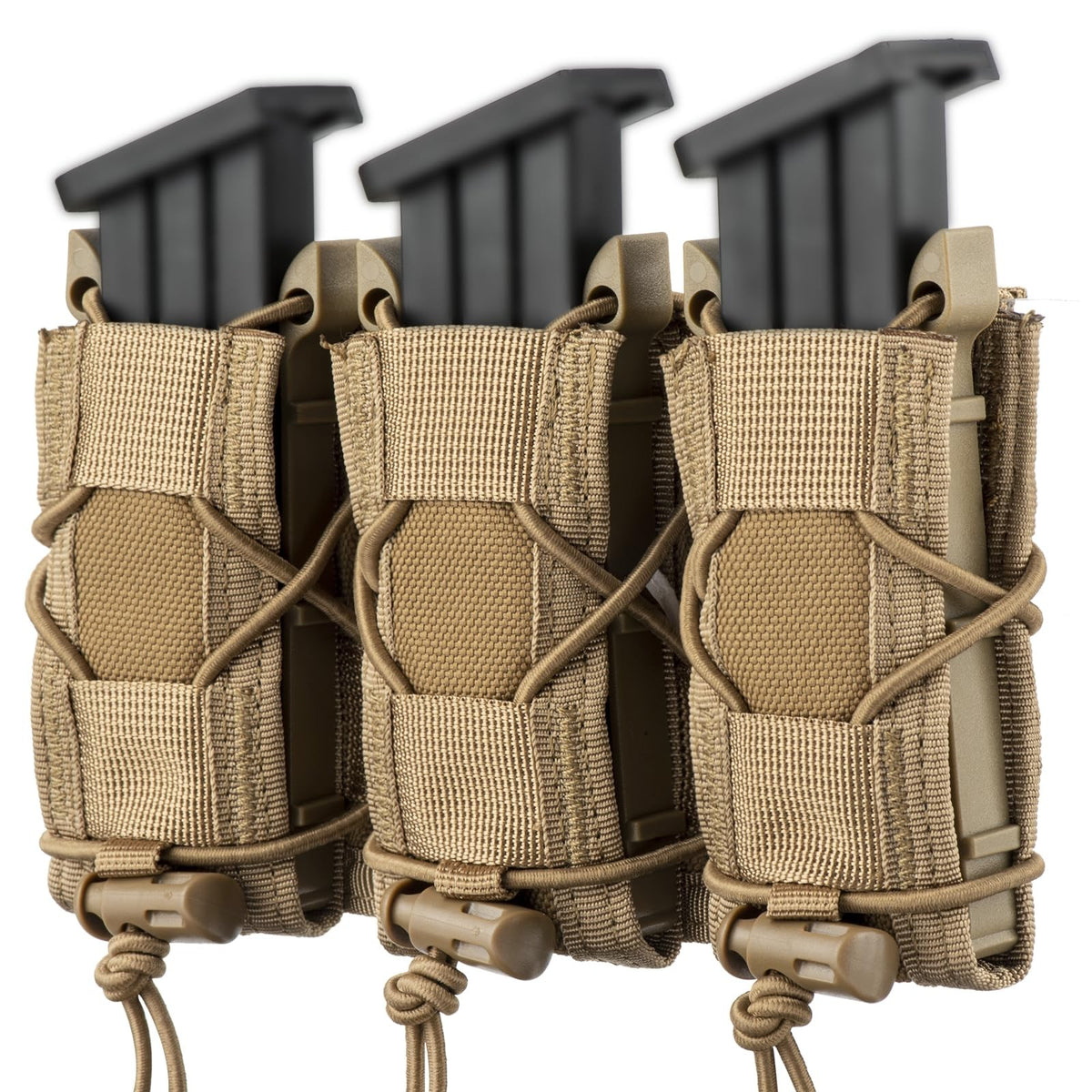 Tactical Molle Magazine Pouch for 9mm/40 Cal/45 ACP - Single, Double, Triple Options