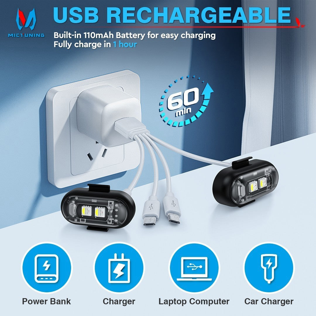 Wireless LED Rock Lights with Remote 8 Colors, USB Flashing Lamp for Cars & Off-Rights