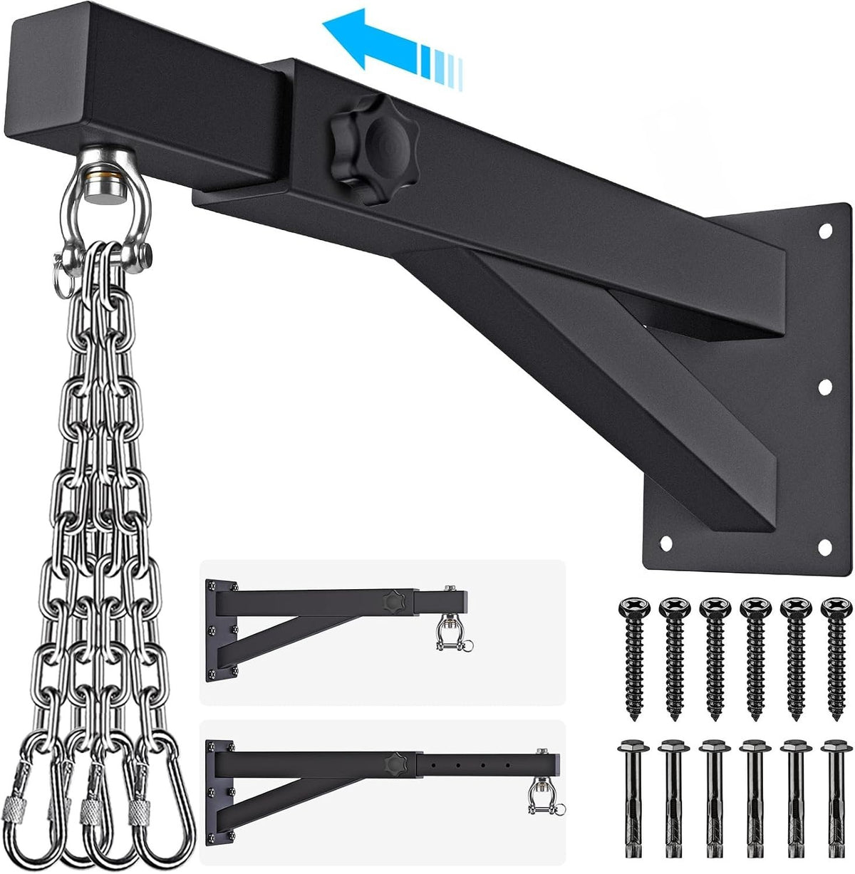 Heavy Duty Wall Mount Punching Bag Hanger Steel Bracket Up to 500 lbs