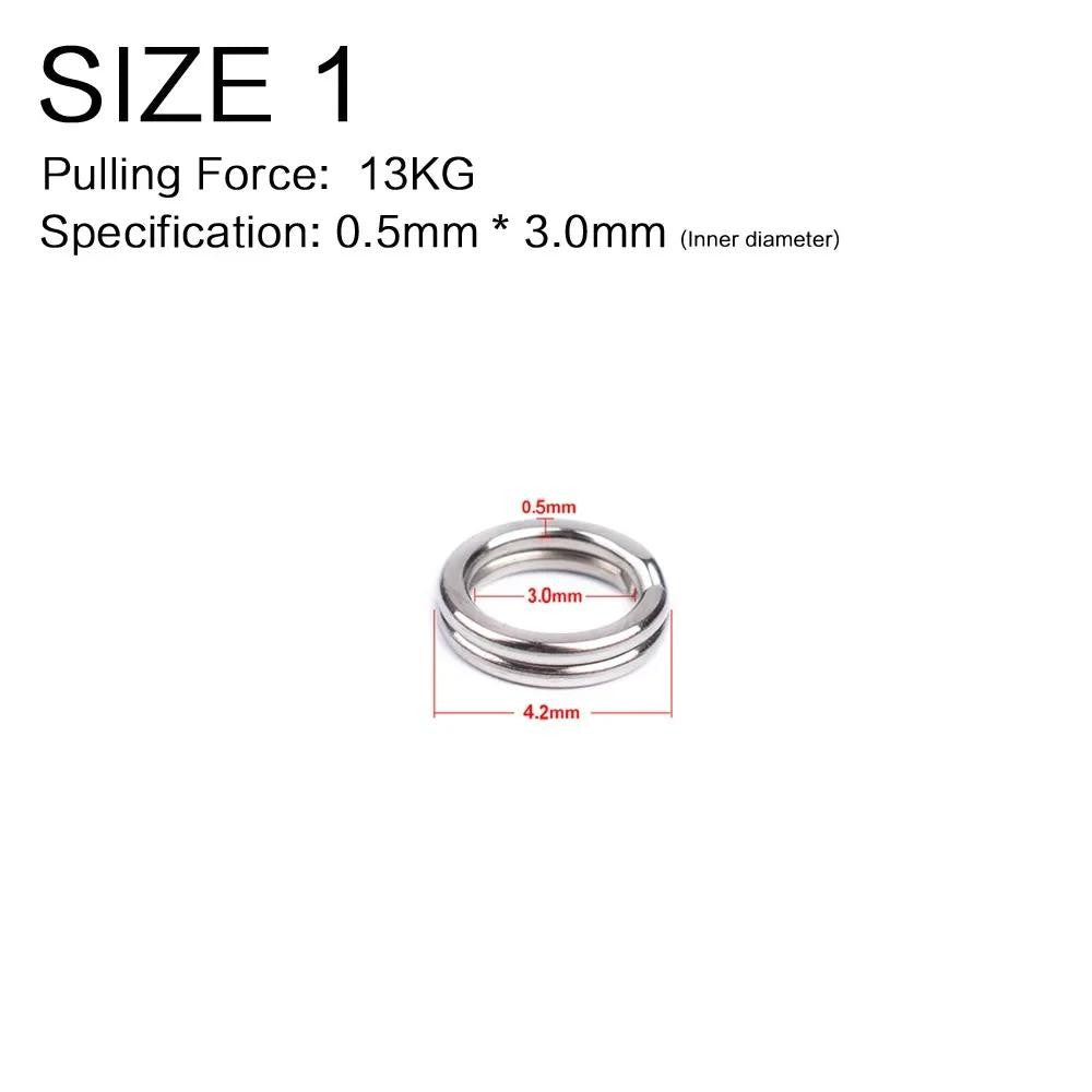 Heavy Duty Stainless Steel Fishing Split Rings 0#-12# for Crankbaits & Lures, 100Pcs