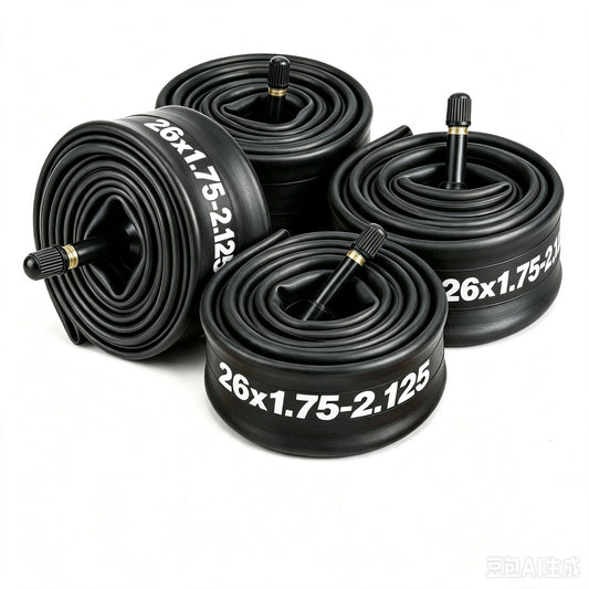 4 Pack 26-Inch Bike Inner Tubes with Schrader Valve for Mountain, Cruiser, City Bikes