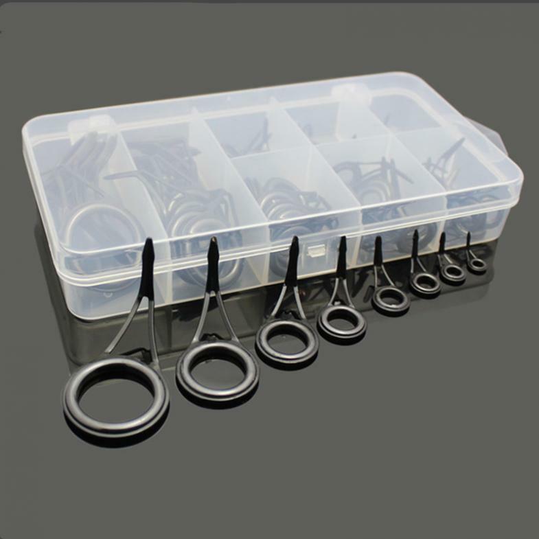 75PCS Fishing Rod Guide Tips Set - Ceramic & Steel Line Repair Kit
