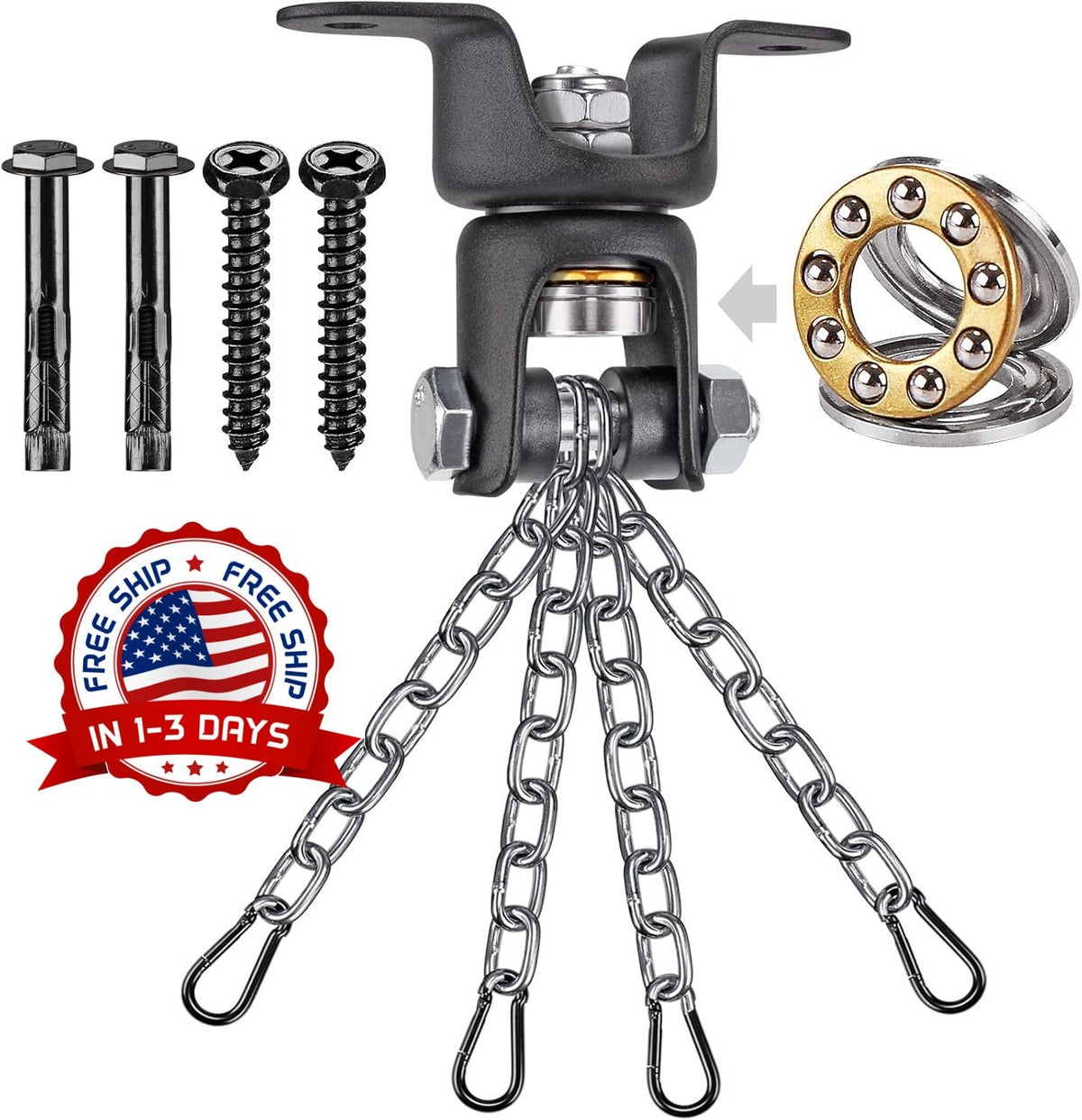 Heavy Duty Boxing Bag Chain 800lb Capacity - Rust-Resistant, Easy Install