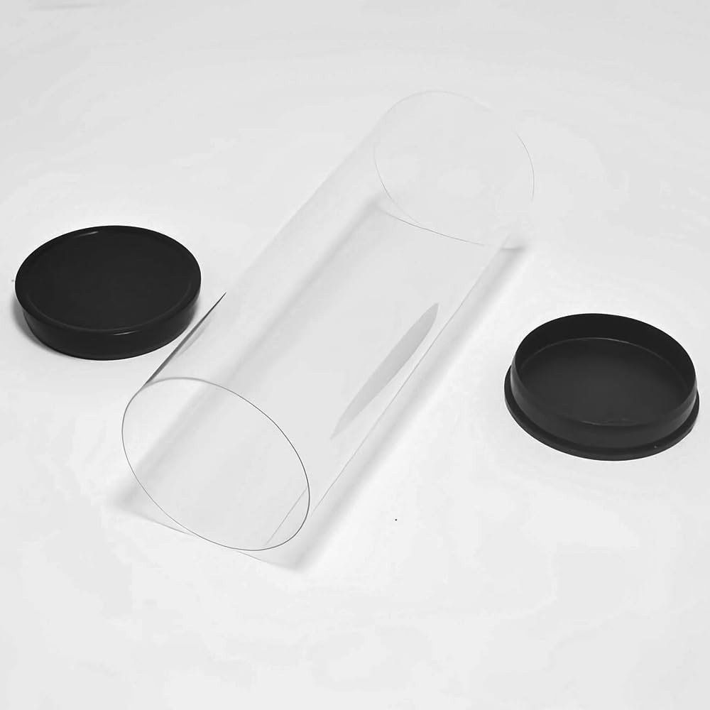 5 Pack Golf Ball Storage Cases - Clear PVC Tubes with Caps for Golf & Travel