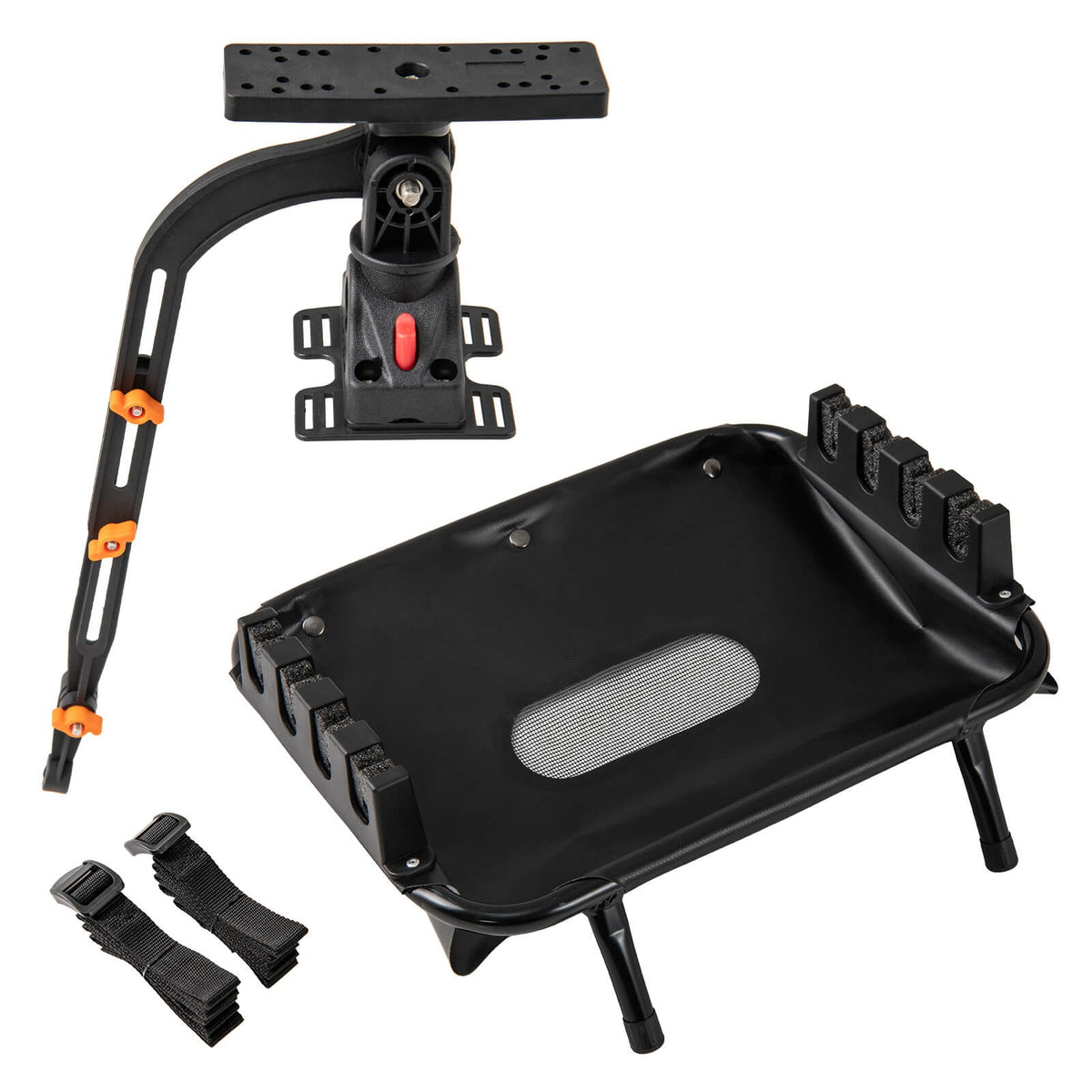 Fishing Boat Accessory Set with 360° Rotatable Fish Finder Mount & Rod Storage