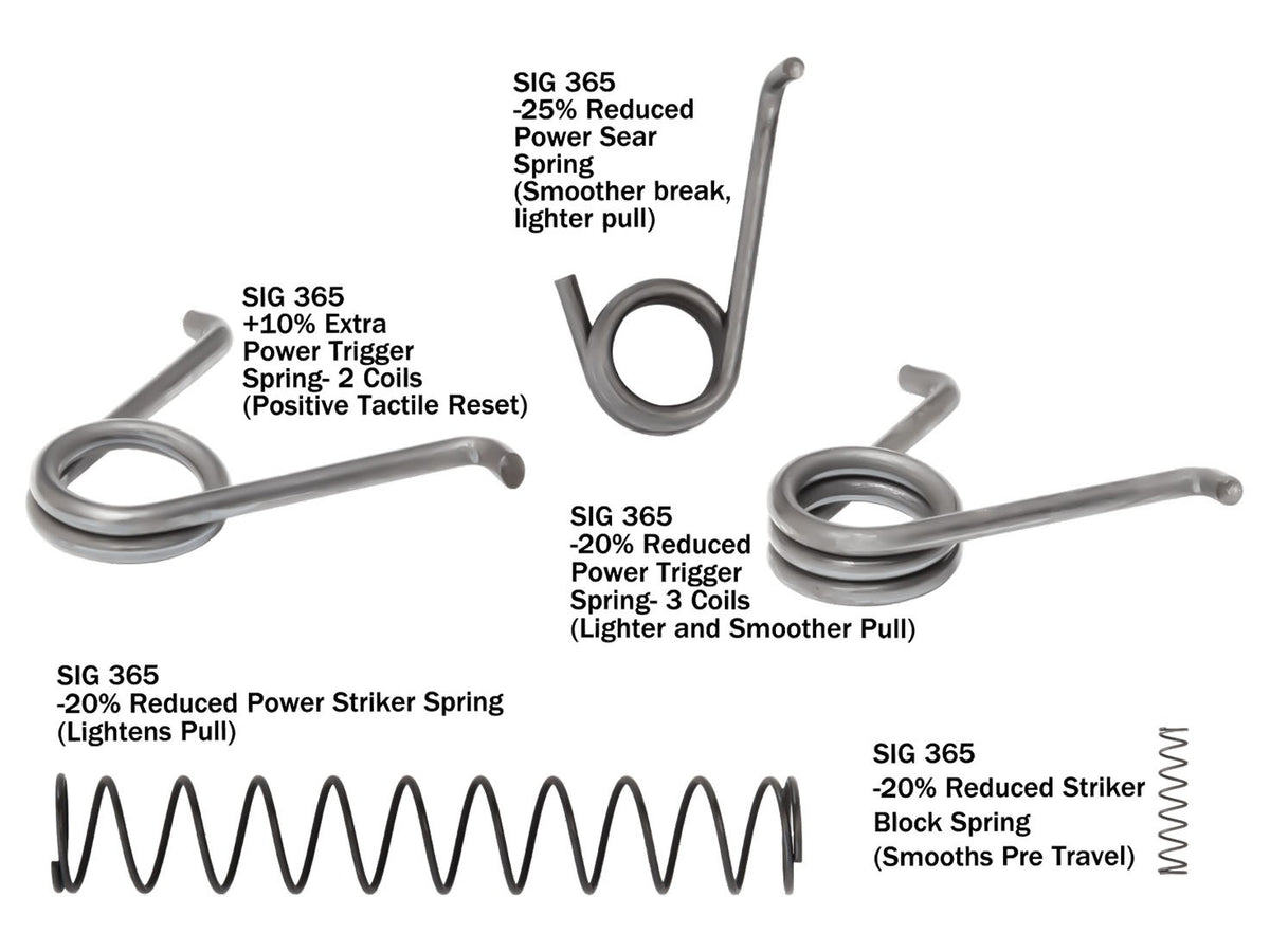 Spring Tuning Kit for Sig Sauer P365 Pistols - Trigger Upgrade with Multiple Springs