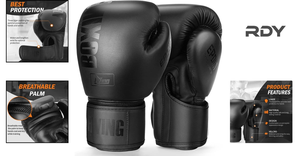 10oz Breathable Ambidextrous Boxing Gloves for Training & Sparring