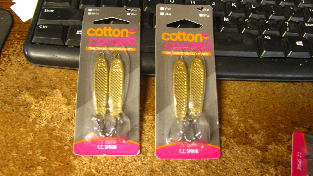 Gold Casting Spoon Set - 1/2 oz 4-Piece Fishing Tackle Spoons
