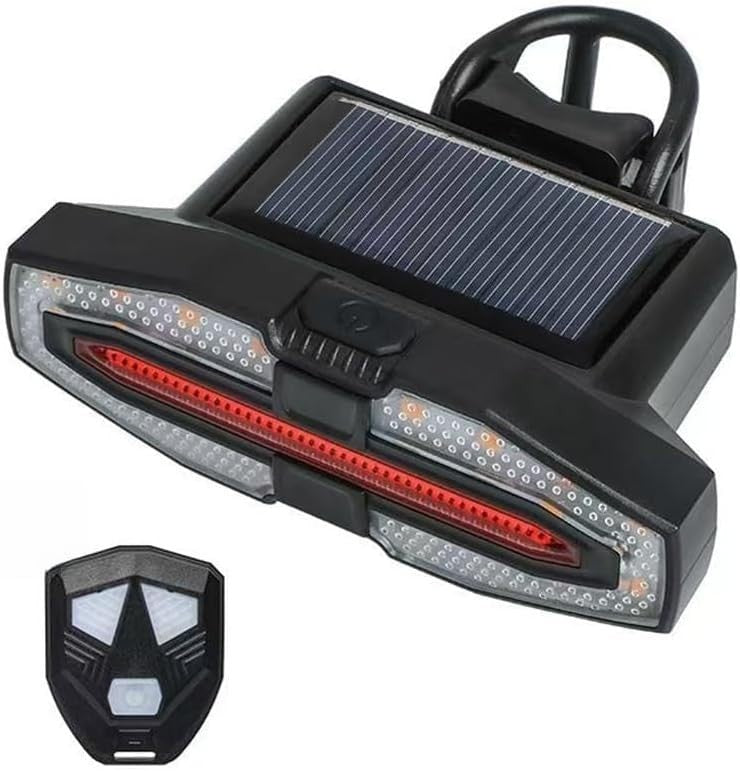 Wireless Bicycle Tail Light with Remote Turn Signal - Waterproof LED Cycling Rear Lamp