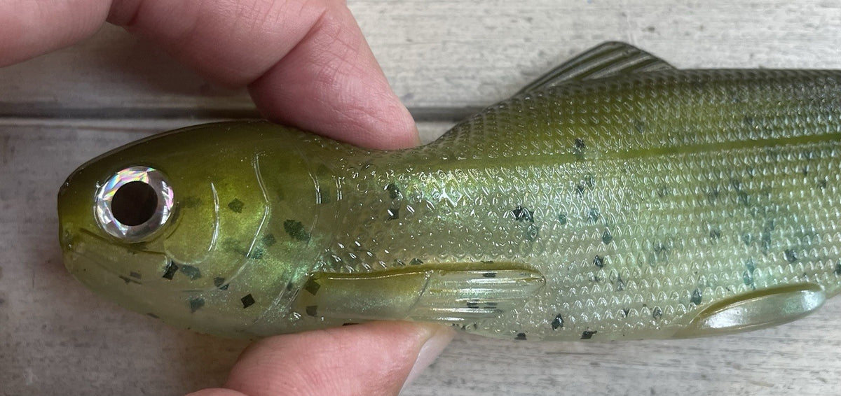 8-Inch Wedge Tail Soft Plastic Swimbait for Fishing Crappie & Bass