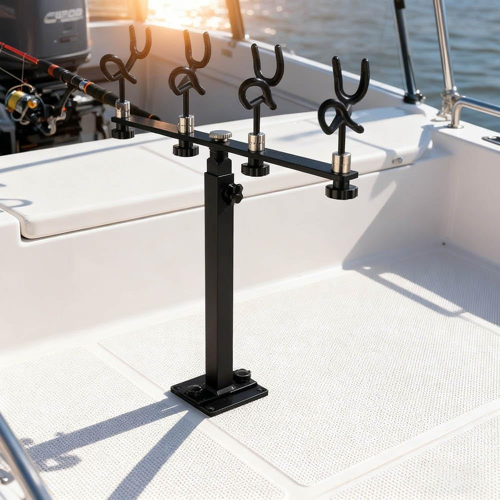 Fishing Rod Holder Rack for Trolling & Catfish - Holds Up to 4 Rods