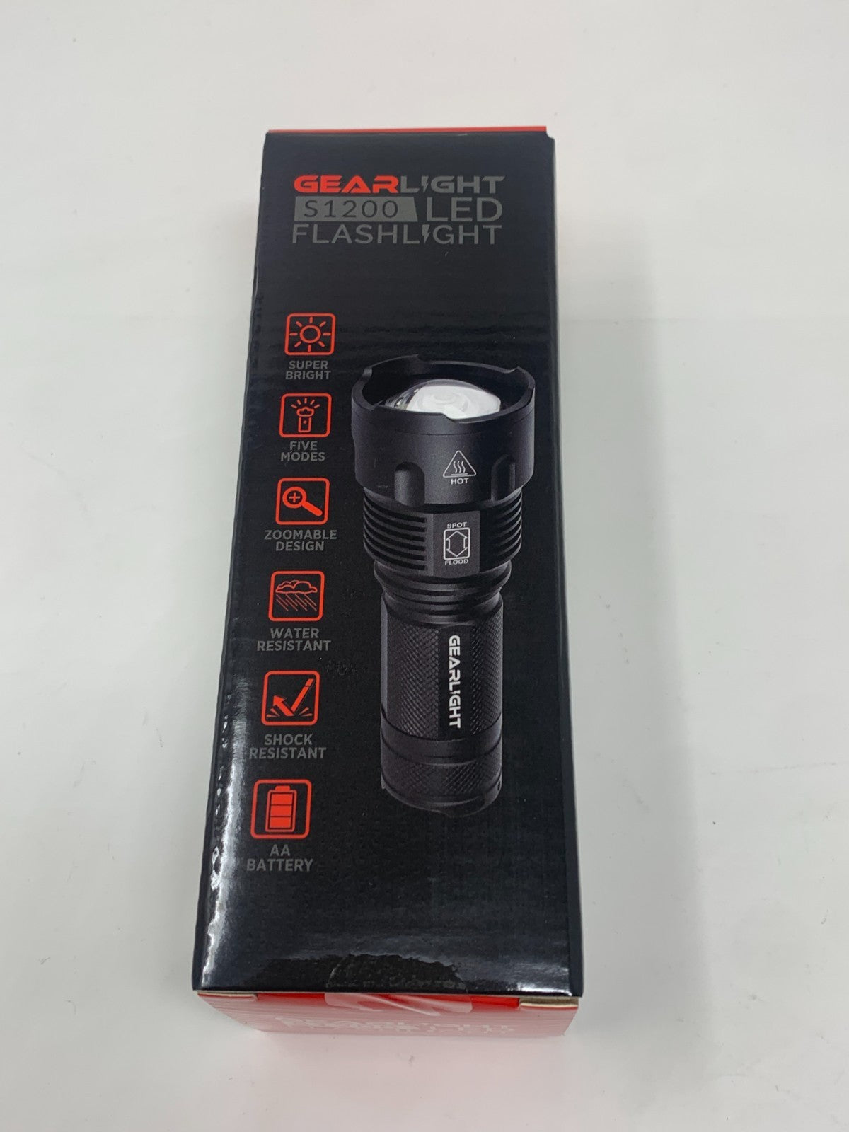 High-Powered LED Flashlight with Zoom Function for Camping & Outdoor Use