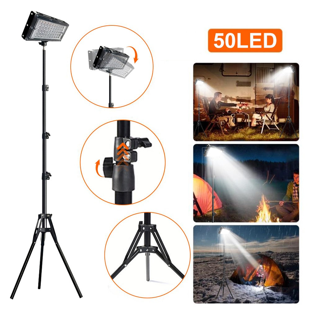 Outdoor Camping & Work LED Light with Telescoping Tripod - Super Bright