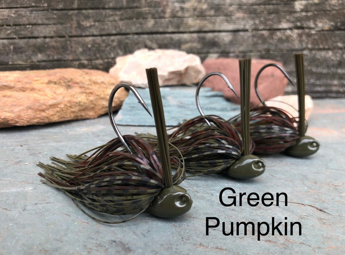 Bass Fishing Jigs Set - Weedless Flipping Jigs for Heavy Cover, Multiple Colors & Weights