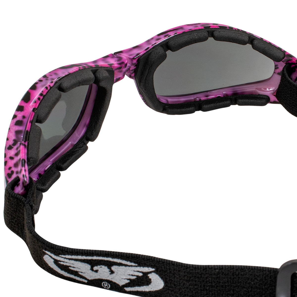 Ski Goggles with Smoke Tint Lens & Animal Pattern Frame - UV400 Protection