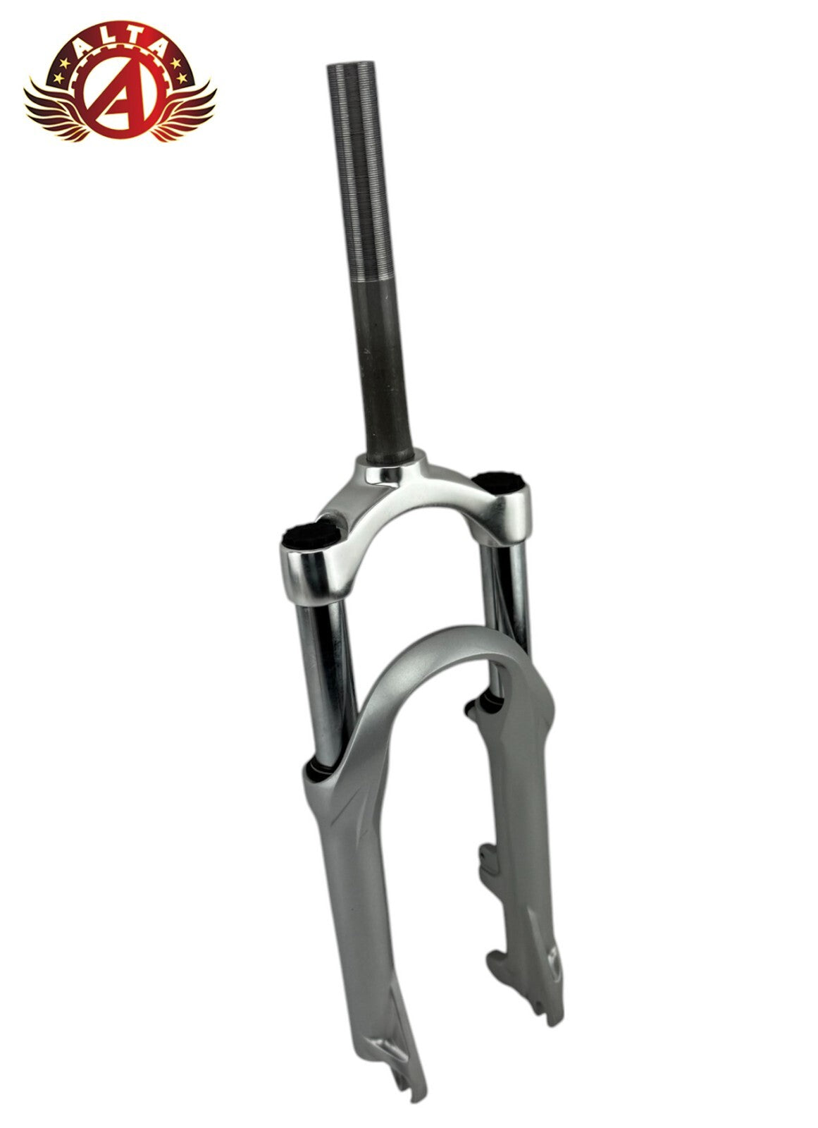 20-Inch Bicycle Suspension Fork with Disc Brake Mount - Alloy, Chrome Finish
