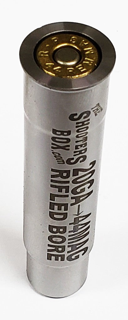 20GA to 44 Magnum Rifled Shotgun Adapter Chamber Reducer Stainless Steel