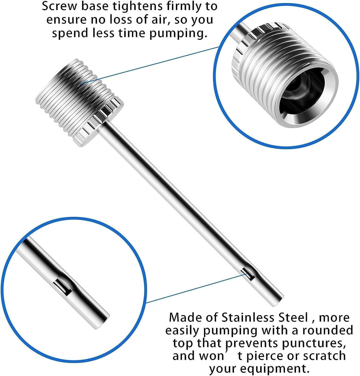 35pcs Ball Pump Needles Set for Basketball Soccer Football - Stainless Steel Inflation Pins